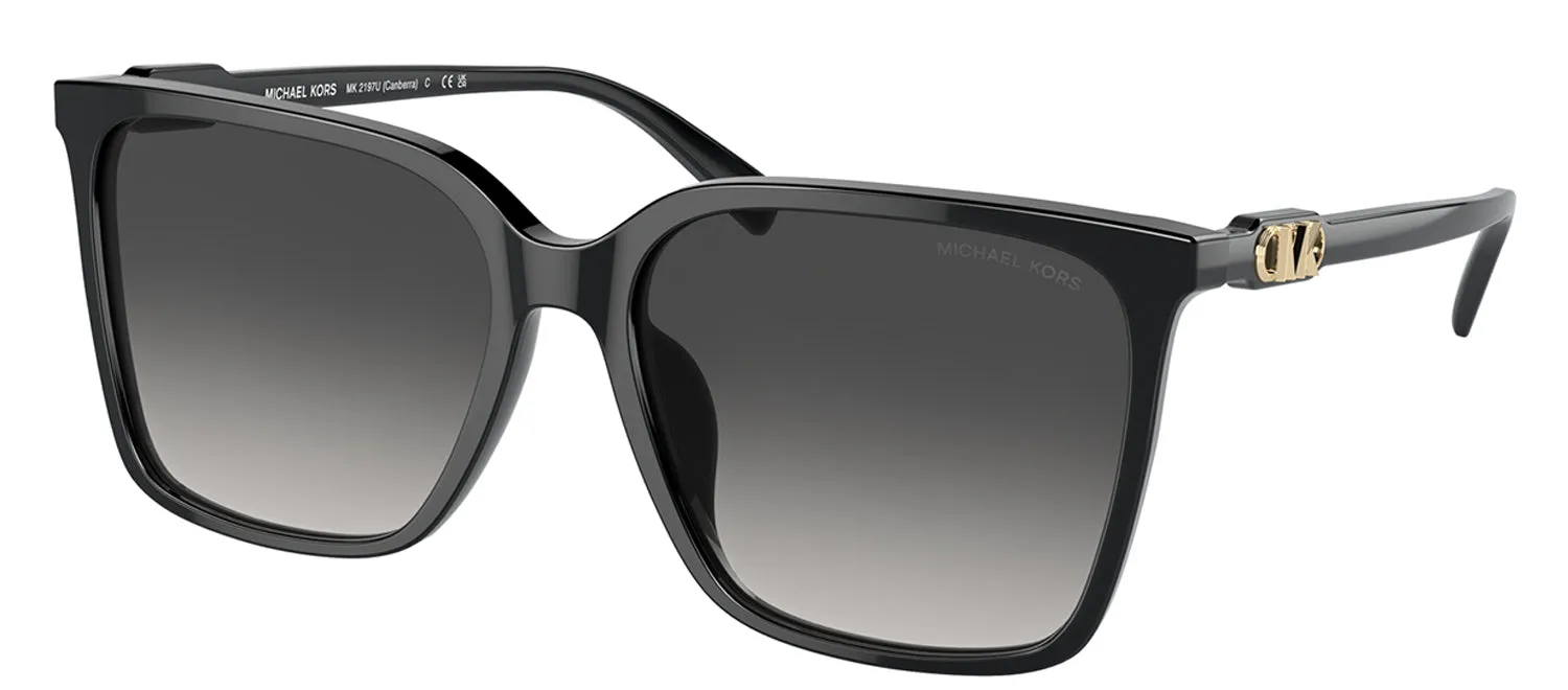 Michael Kors CANBERRA MK 2197U 30058G Square Plastic Black Sunglasses with Grey Gradient Lens sold by Gaffos product image thumbnail 2