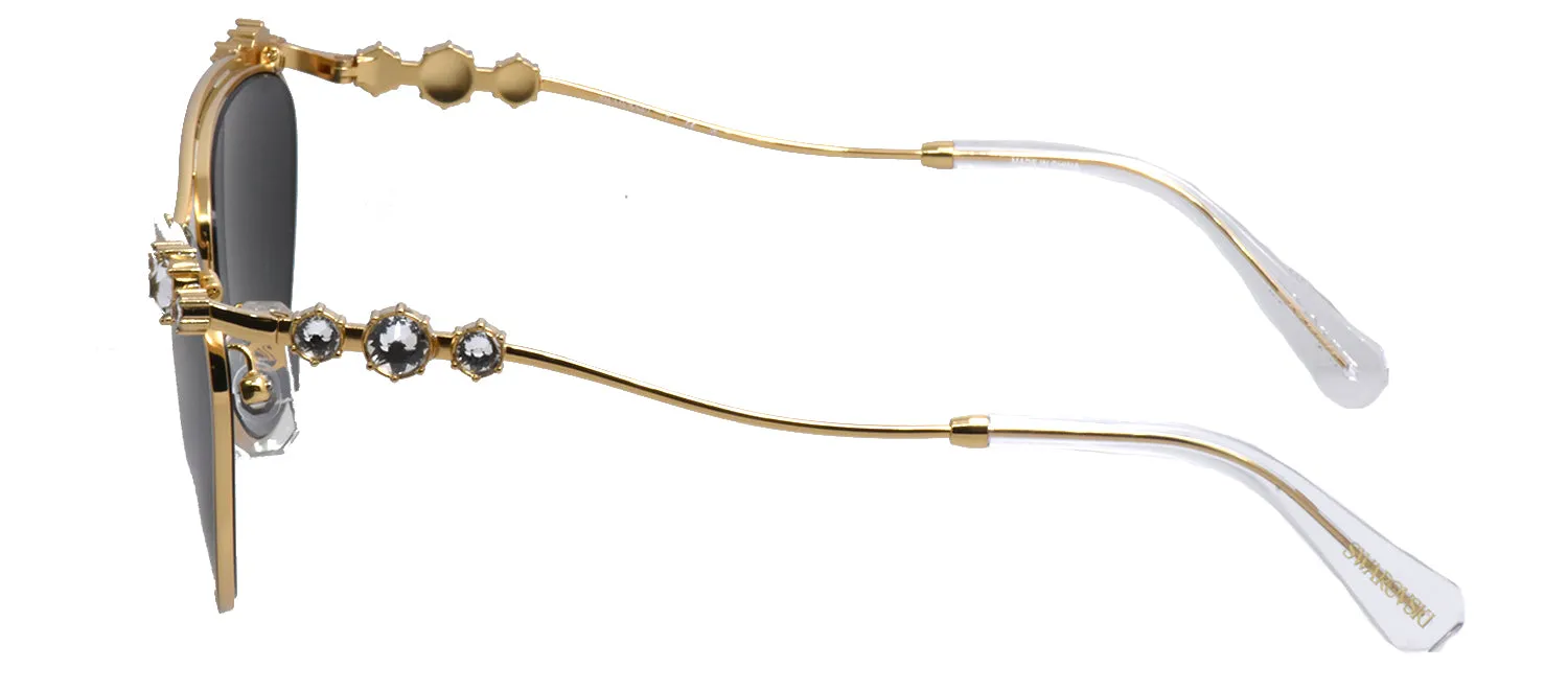 Swarovski SK 7017 400487 Cat-Eye Metal Gold Sunglasses with Grey Lens sold by Gaffos product image thumbnail 4