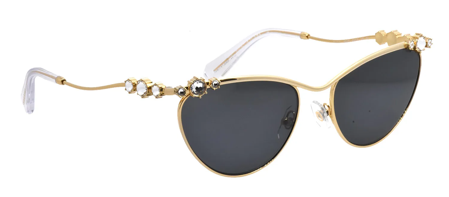 Swarovski SK 7017 400487 Cat-Eye Metal Gold Sunglasses with Grey Lens sold by Gaffos product image thumbnail 3