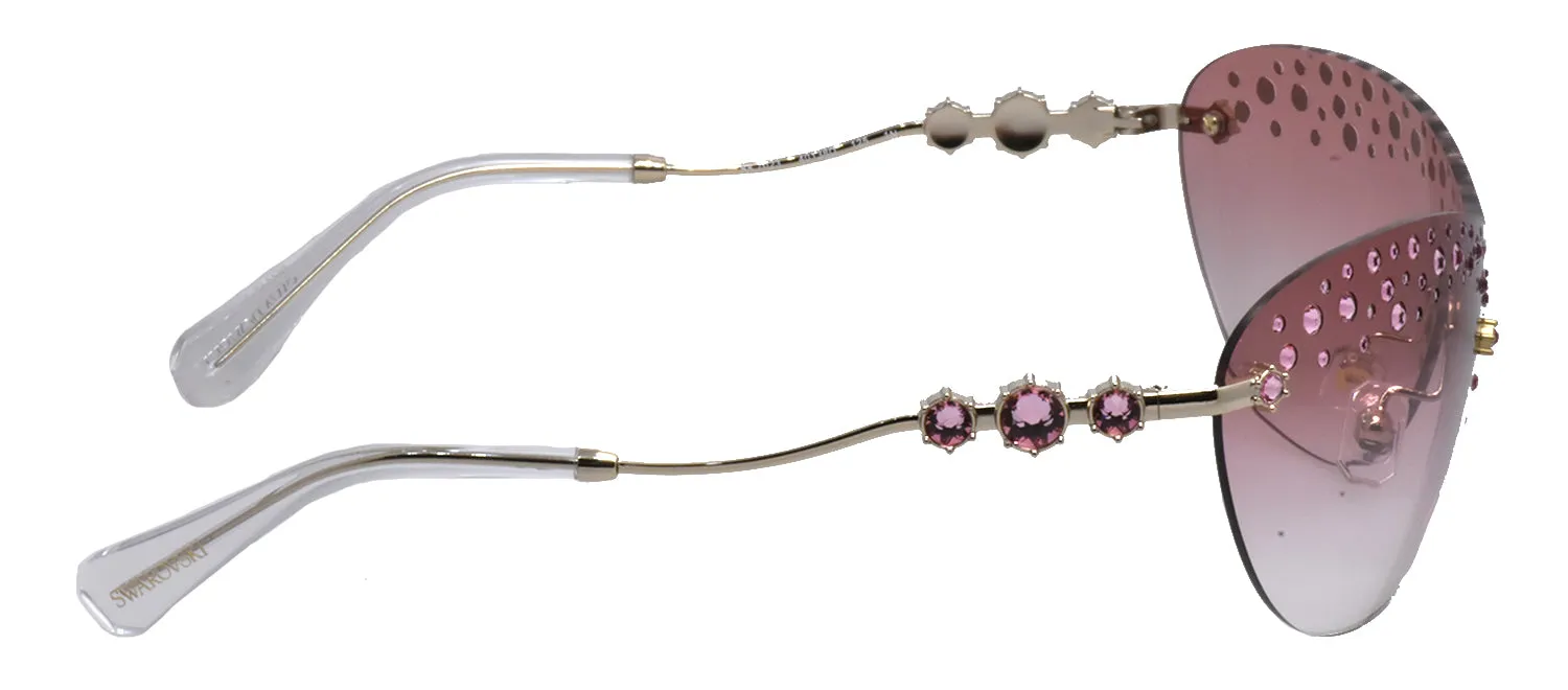 Swarovski SK 7023 40138D Irregular Metal Gold Sunglasses with Pink Gradient Lens sold by Gaffos product image thumbnail 5