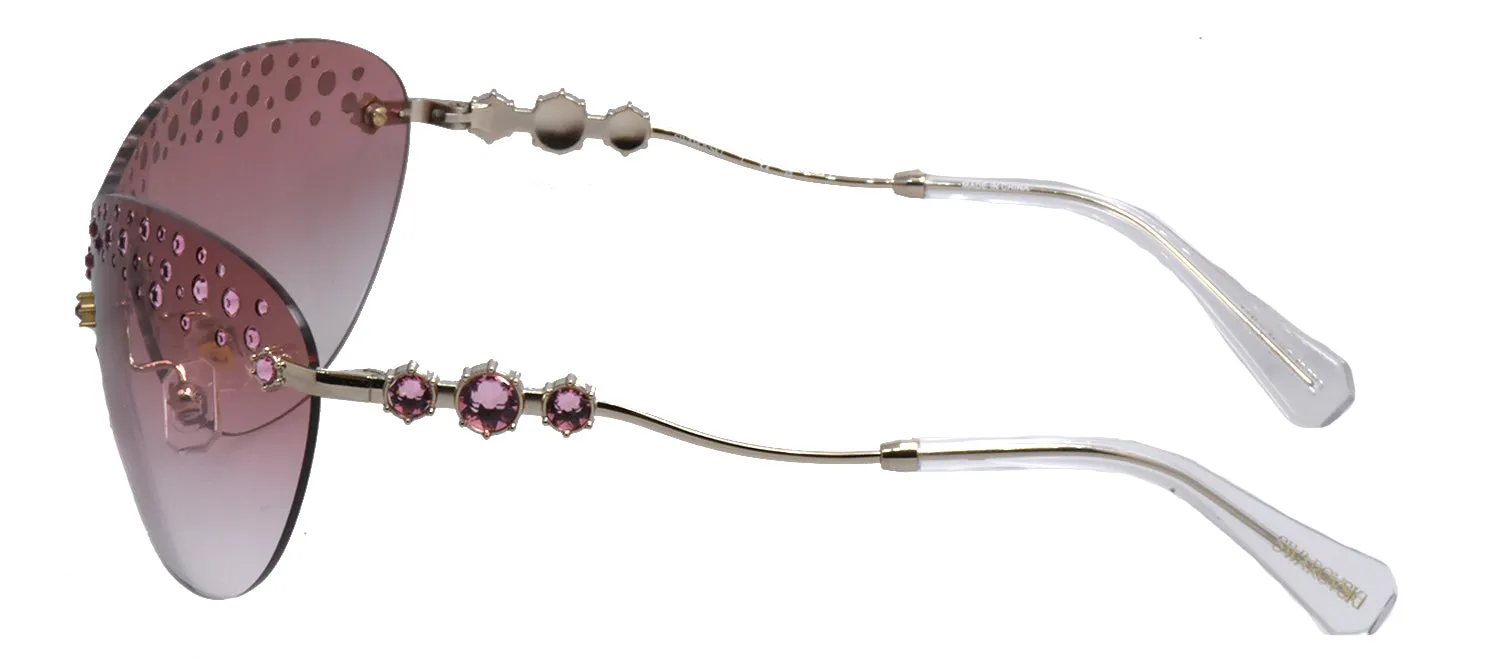 Swarovski SK 7023 40138D Irregular Metal Gold Sunglasses with Pink Gradient Lens sold by Gaffos product image thumbnail 4