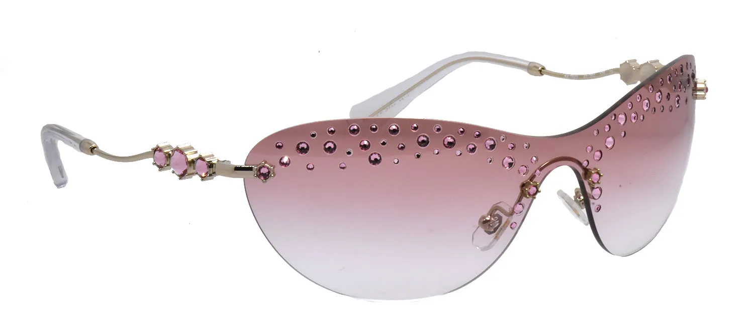 Swarovski SK 7023 40138D Irregular Metal Gold Sunglasses with Pink Gradient Lens sold by Gaffos product image thumbnail 3