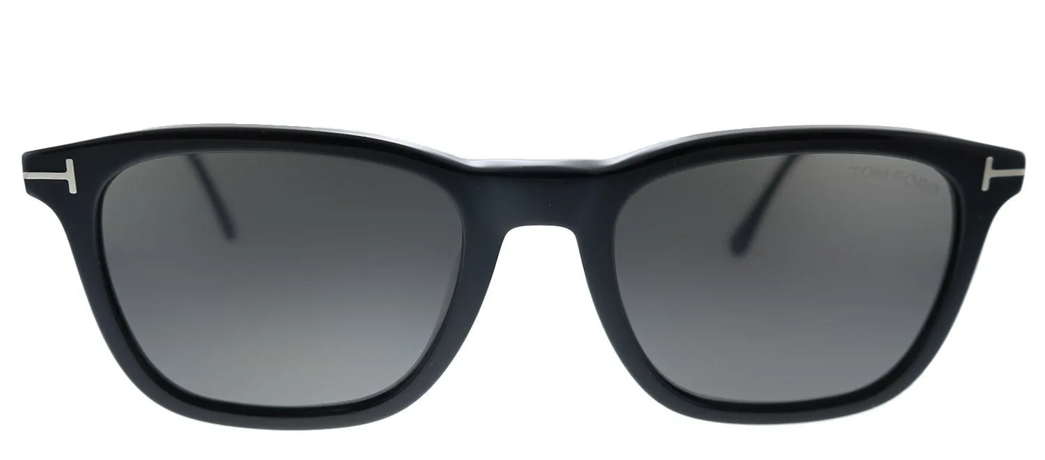 Tom Ford Arnaud-02 TF 625 01D Square Plastic Shiny Black Sunglasses with Grey Polarized Lens sold by Gaffos