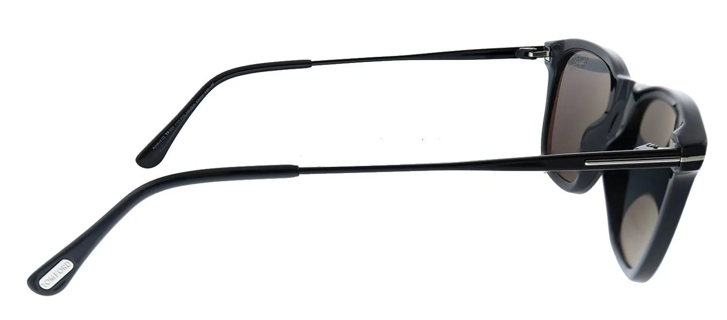 Tom Ford Arnaud-02 TF 625 01D Square Plastic Shiny Black Sunglasses with Grey Polarized Lens sold by Gaffos product image thumbnail 3