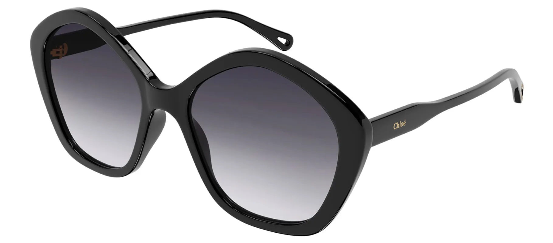 Chloe CH 0082S 005 Geometric Plastic Black Sunglasses with Blue Gradient Lens sold by Gaffos
