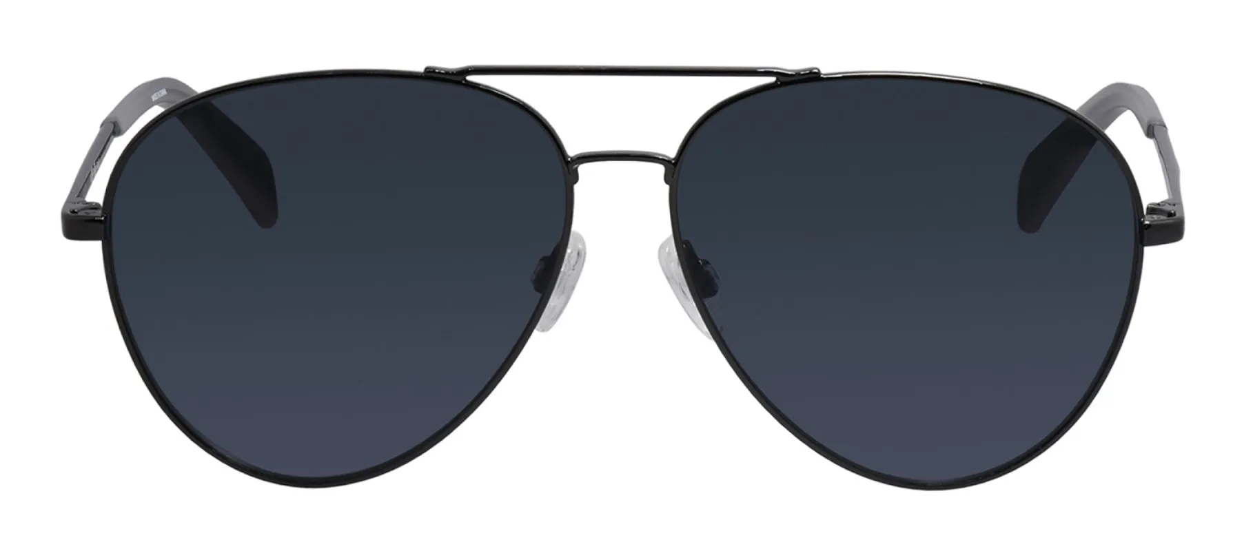 Rag & Bone RNB 5052/G/S PTA Aviator Stainless Steel Dark Ruthenium Gray Sunglasses with Grey Solid Color Lens sold by Gaffos