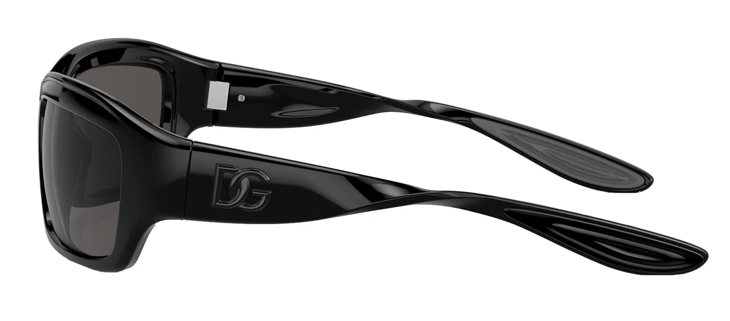 Dolce & Gabbana DG 6191 501/87 Rectangular Plastic Black Sunglasses with Dark Grey Solid Color Lens sold by Gaffos product image thumbnail 3