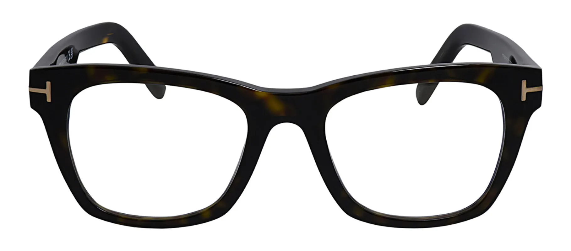 Tom Ford FT 5886-B 052 Square Plastic Dark Havana Eyeglasses with Transparent Demo Lens sold by Gaffos