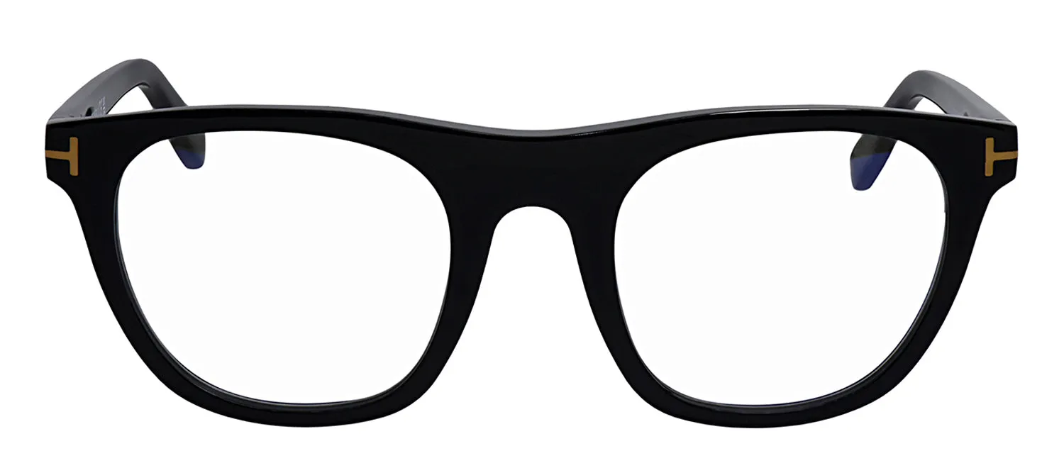 Tom Ford FT 5895-B 001 Round Acetate Black Eyeglasses with Grey Gradient Lens sold by Gaffos