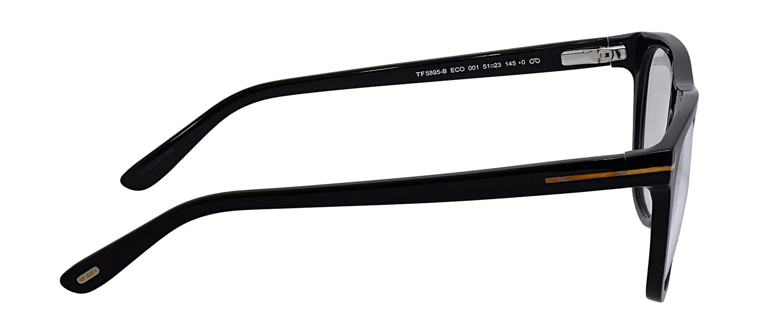 Tom Ford FT 5895-B 001 Round Acetate Black Eyeglasses with Grey Gradient Lens sold by Gaffos product image thumbnail 3