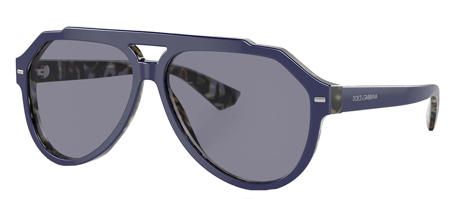 Dolce & Gabbana DG 4452 3423/1 Aviator Acetate Blue on Blue Havana Sunglasses with Gray Solid Color Lens sold by Gaffos product image thumbnail 2
