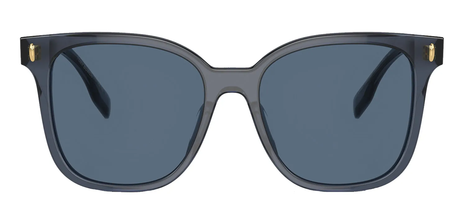 Tory Burch TY 7203U 196380 Square Acetate Transparent Blue Sunglasses with Dark Blue Solid Color Lens sold by Gaffos