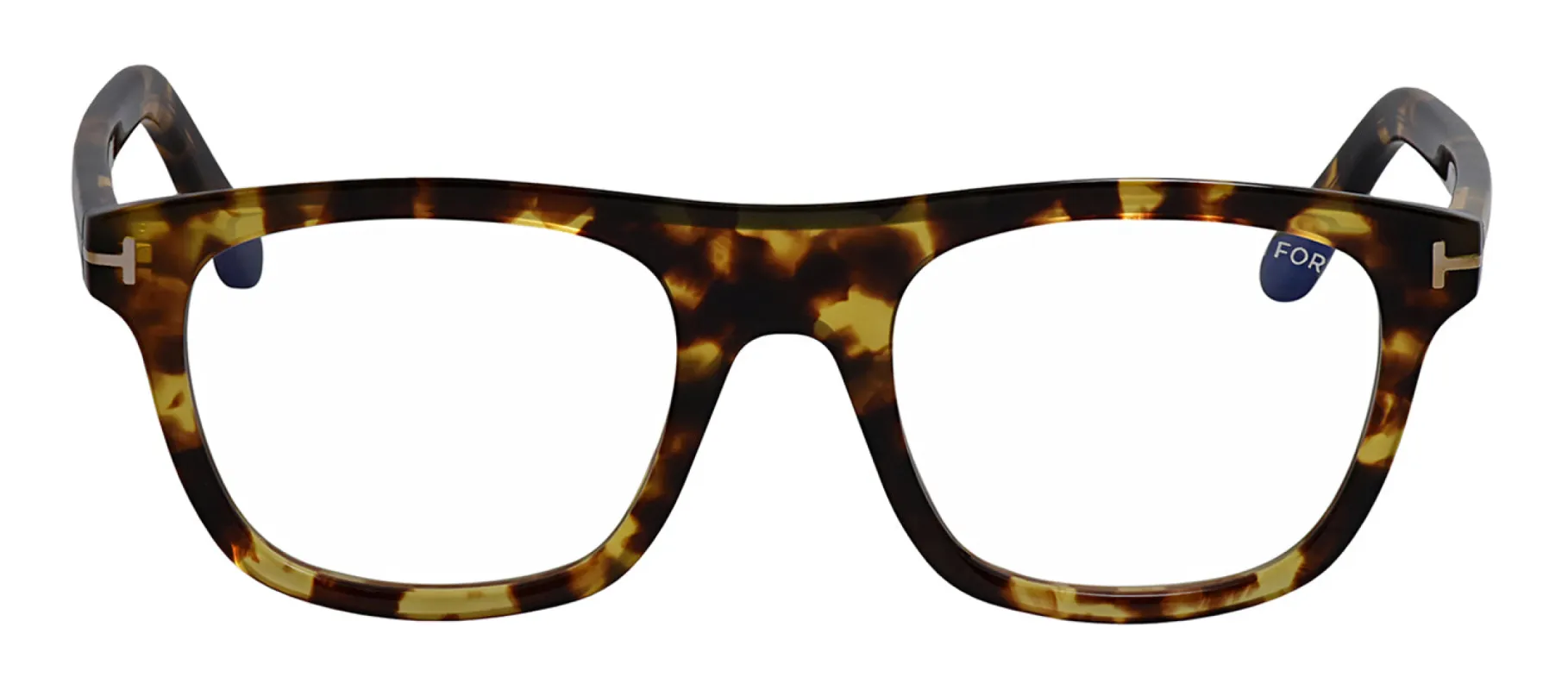 Tom Ford FT 5939-B 053 Square Plastic Dark Havana Eyeglasses with Transparent Demo Lens sold by Gaffos