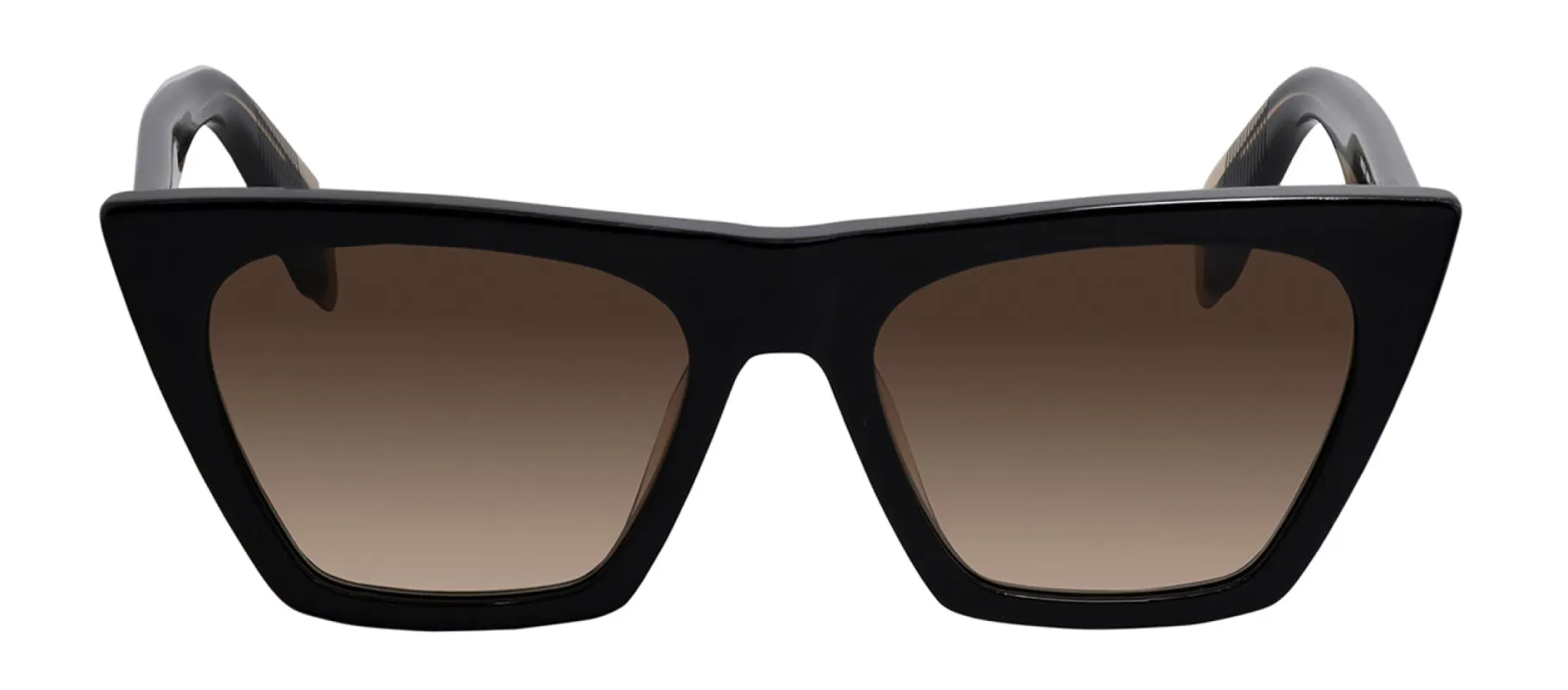Rag & Bone RNB 1025/S 0WM Cat Eye Plastic Black Beige Sunglasses with Brown Gradient Lens sold by Gaffos