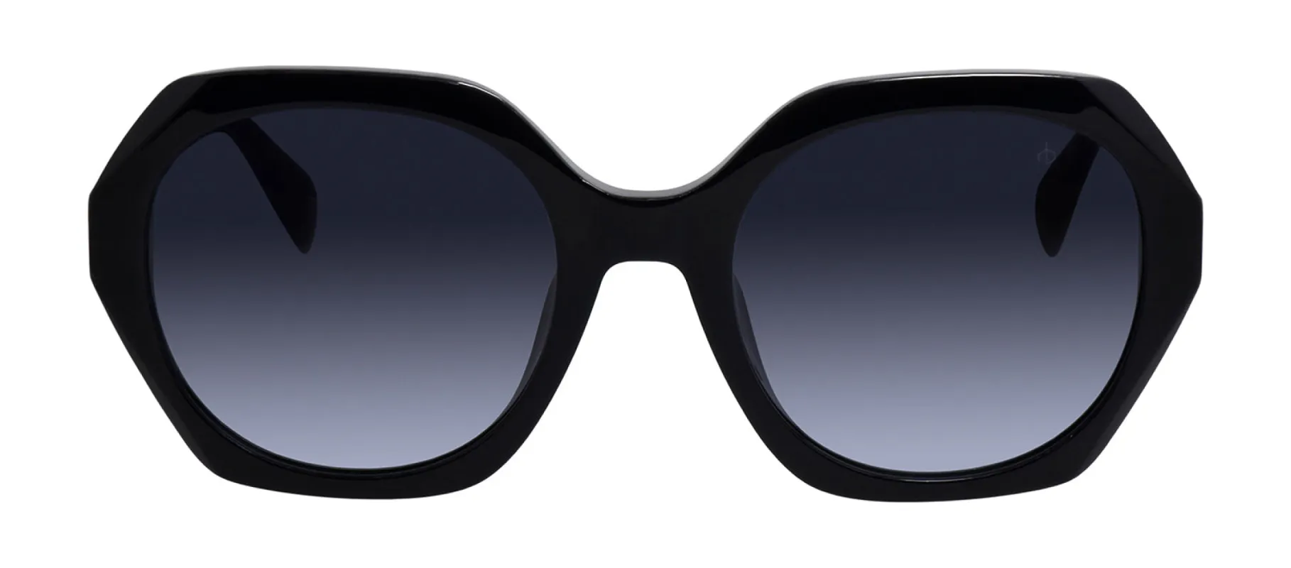 Rag & Bone RNB 1078/S 807 Geometric Plastic Black Sunglasses with Grey Gradient Lens sold by Gaffos