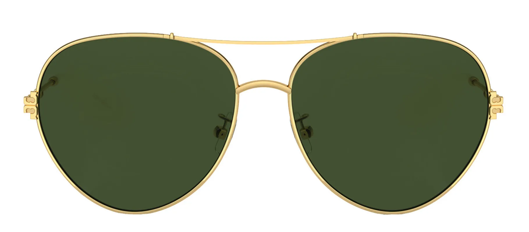 Tory Burch TY 6098 335171 Pilot Metal Gold Sunglasses with Dark Green Solid Color Lens sold by Gaffos