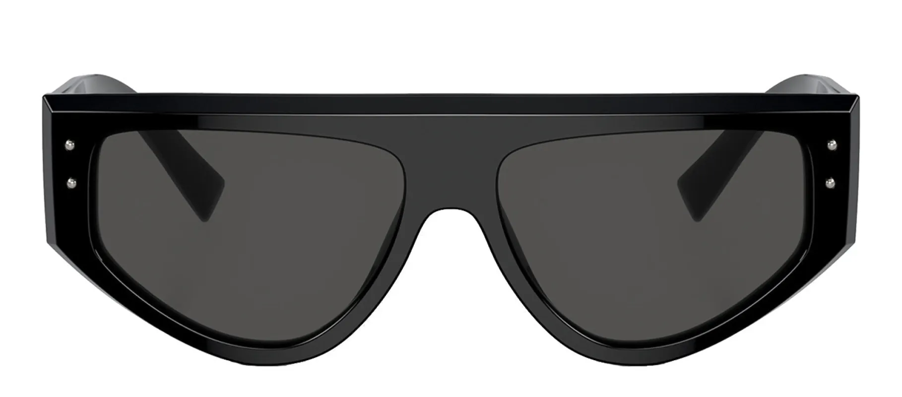 Dolce & Gabbana DG 4461 501/87 Rectangle Acetate Black Sunglasses with Dark Grey Solid Color Lens sold by Gaffos