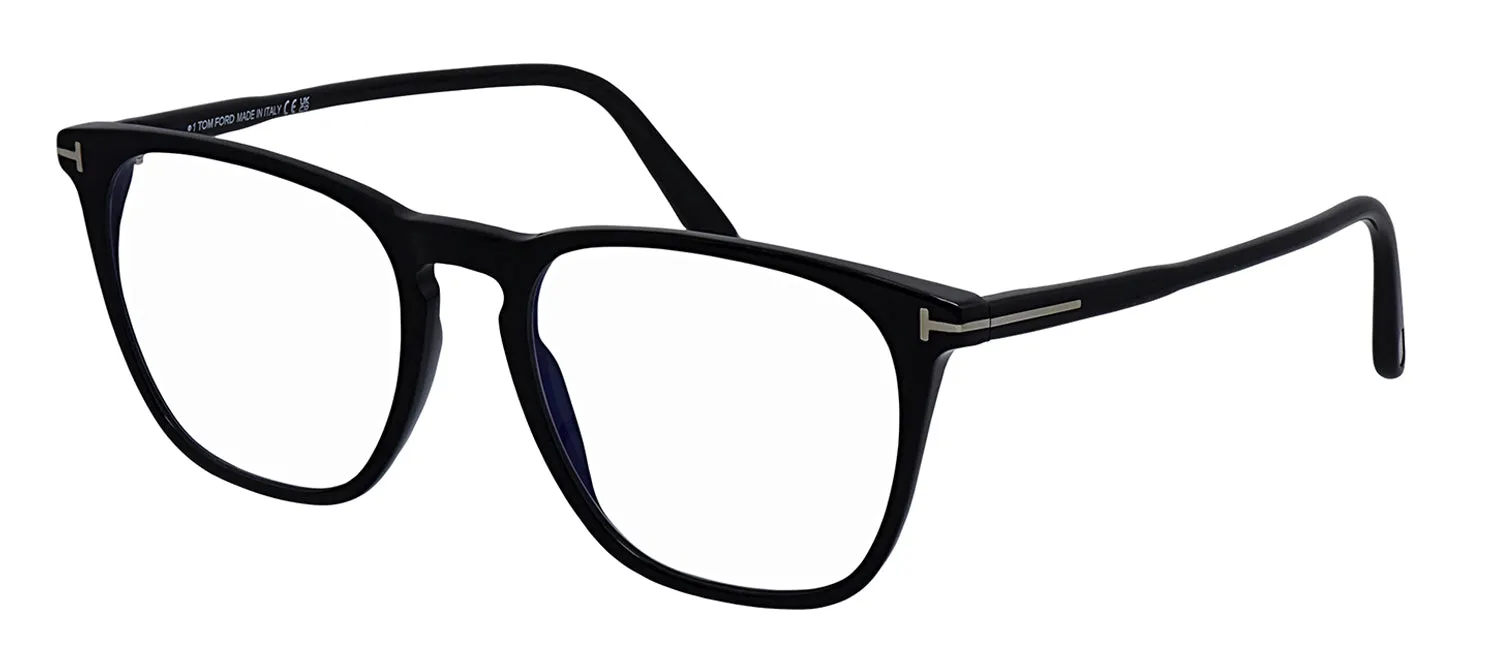 Tom Ford FT 5937-B 001 Square Plastic Black Eyeglasses with Transparent Demo Lens sold by Gaffos product image thumbnail 2