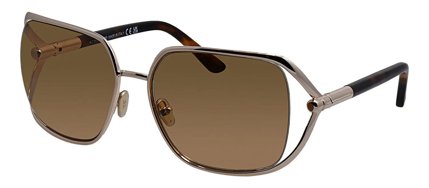 Tom Ford FT 1092 28E Butterfly Metal Gold Sunglasses with Brown Classic Lens sold by Gaffos product image thumbnail 2