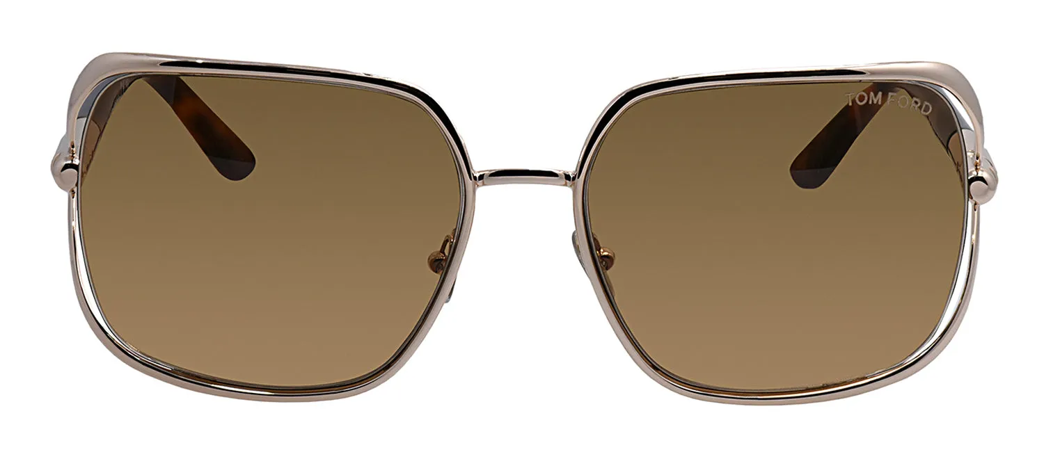 Tom Ford FT 1092 28E Butterfly Metal Gold Sunglasses with Brown Classic Lens sold by Gaffos