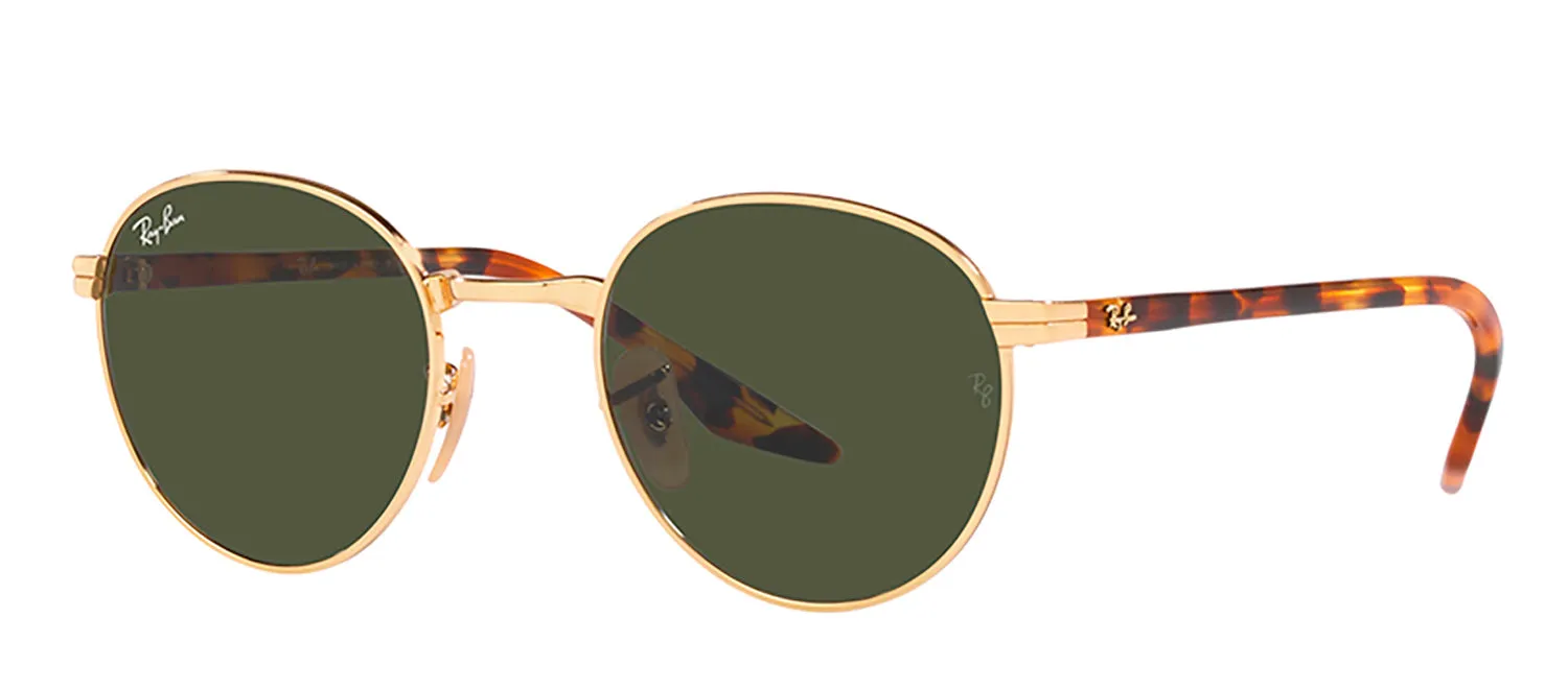 Ray-Ban RB 3691 001/31 Phantos Metal Arista Sunglasses with Green Lens sold by Gaffos product image thumbnail 2