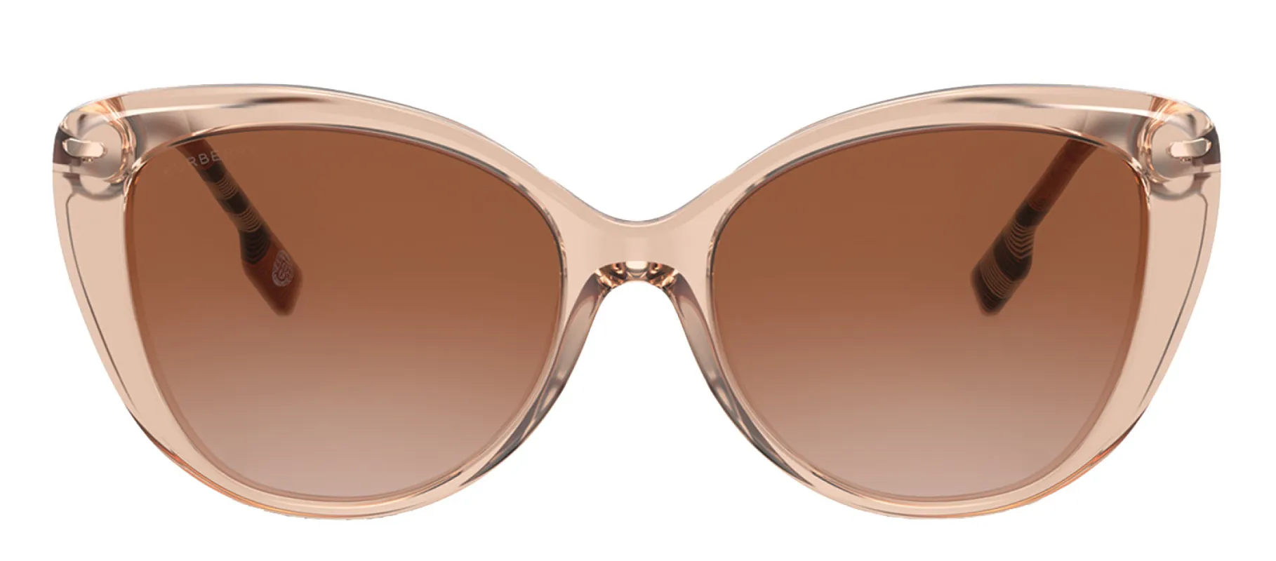 Burberry BE 4407F 408813 Cat Eye Acetate Peach Sunglasses with Brown Gradient Lens sold by Gaffos