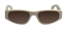 Rag & Bone RNB 1047/G/S 2MB Oval Acetate Cream Gold Sunglasses with Brown Solid Color Lens sold by Gaffos
