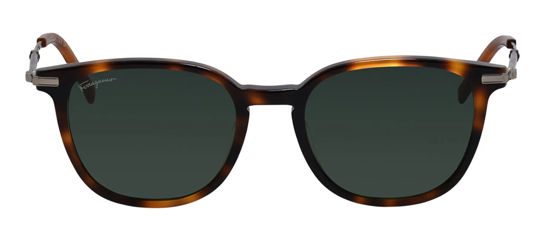 Salvatore Ferragamo SF 1015S 214 Square Acetate Tortoise Sunglasses with Green Classic Lens sold by Gaffos