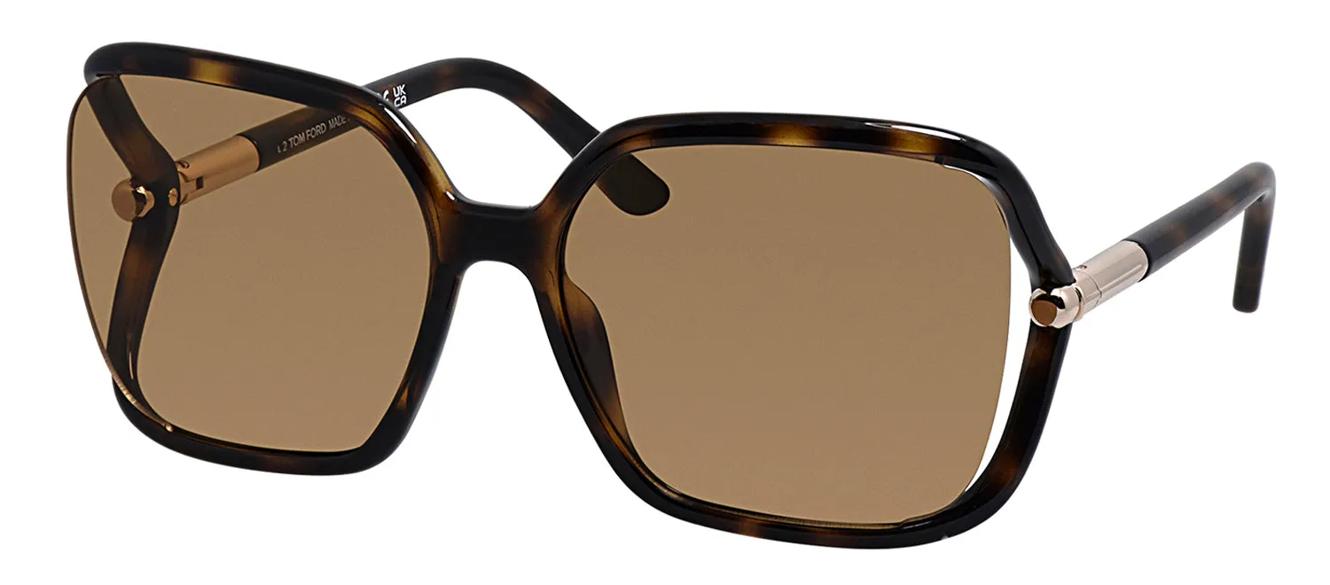 Tom Ford FT 1089 52E Butterfly Plastic Dark Havana Sunglasses with Brown Classic Lens sold by Gaffos product image thumbnail 2