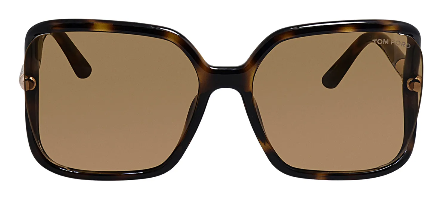 Tom Ford FT 1089 52E Butterfly Plastic Dark Havana Sunglasses with Brown Classic Lens sold by Gaffos