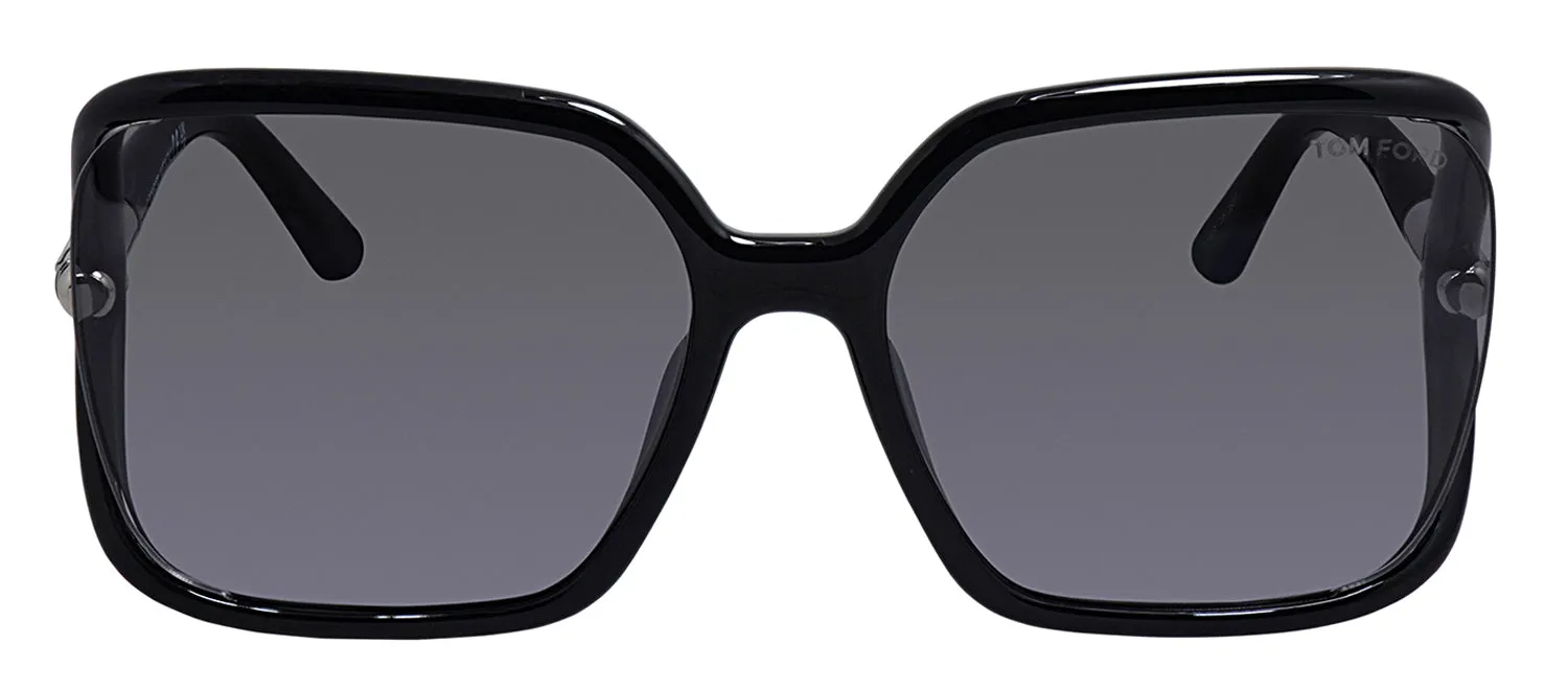 Tom Ford FT 1089 01C Butterfly Plastic Black Sunglasses with Smoke Mirror Lens sold by Gaffos
