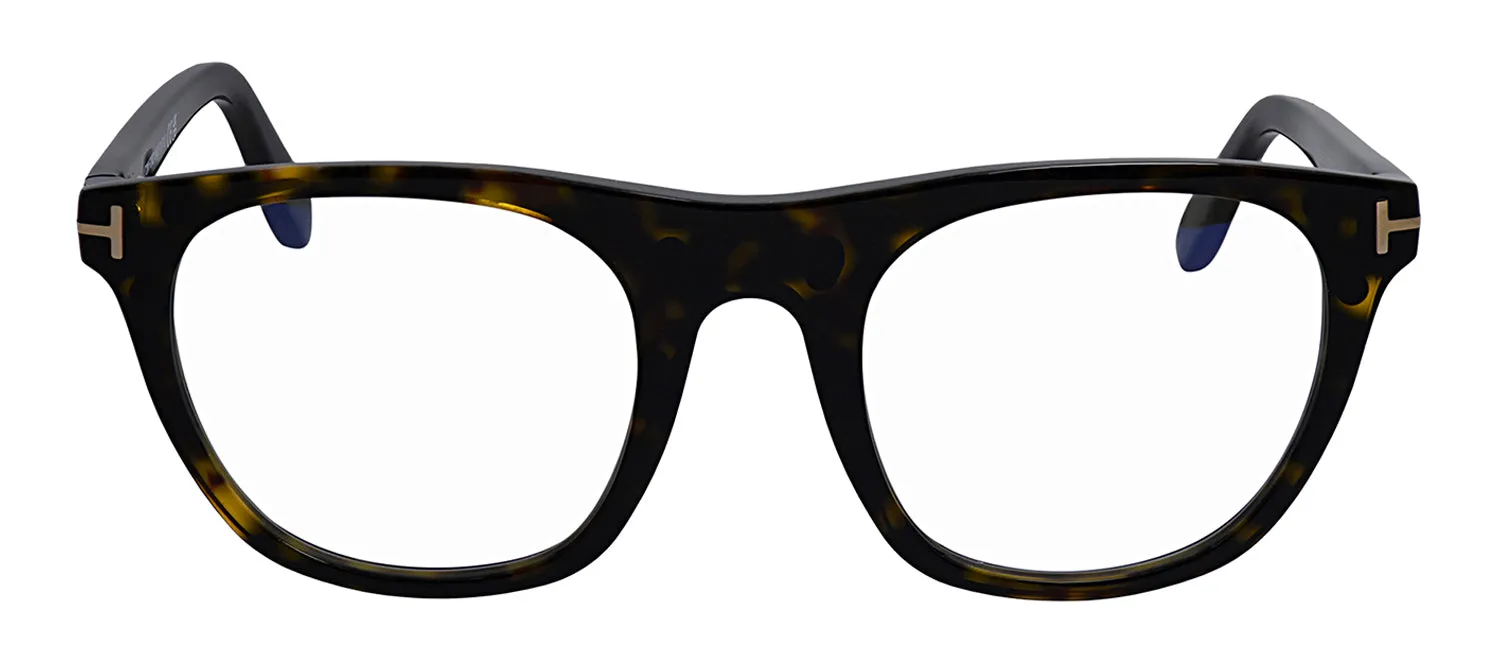 Tom Ford FT 5895-B 052 Round Plastic Dark Havana Eyeglasses with Grey Gradient Lens sold by Gaffos