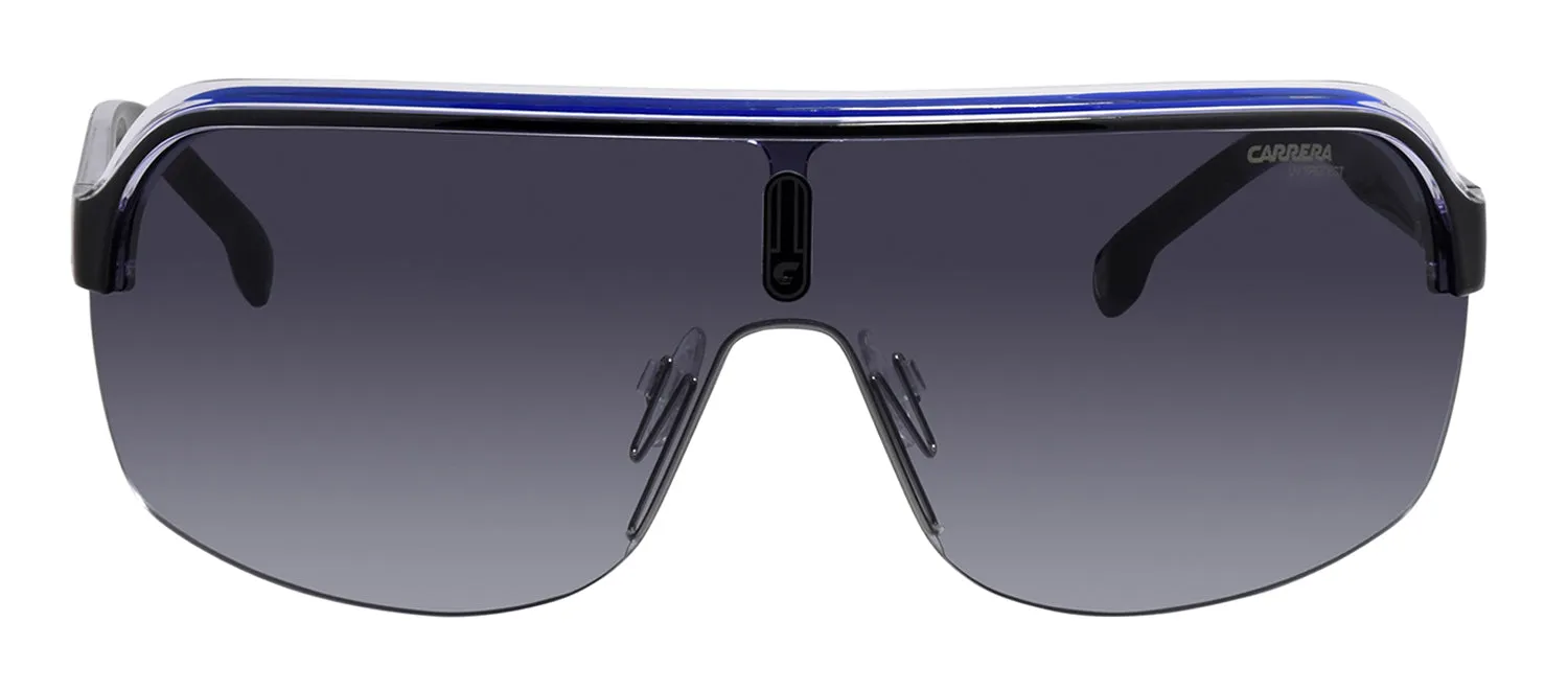 Carrera CA TOPCAR1/N T5C Wrap Plastic Black Sunglasses with Dark Grey Gradient Lens sold by Gaffos
