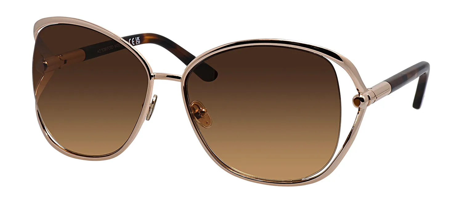 Tom Ford FT 1091 28F Butterfly Metal Gold Sunglasses with Brown Classic Lens sold by Gaffos product image thumbnail 2