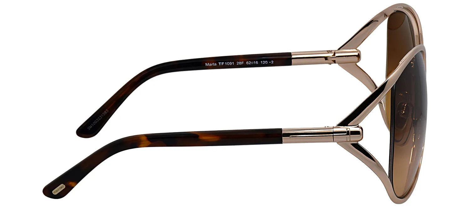 Tom Ford FT 1091 28F Butterfly Metal Gold Sunglasses with Brown Classic Lens sold by Gaffos product image thumbnail 3