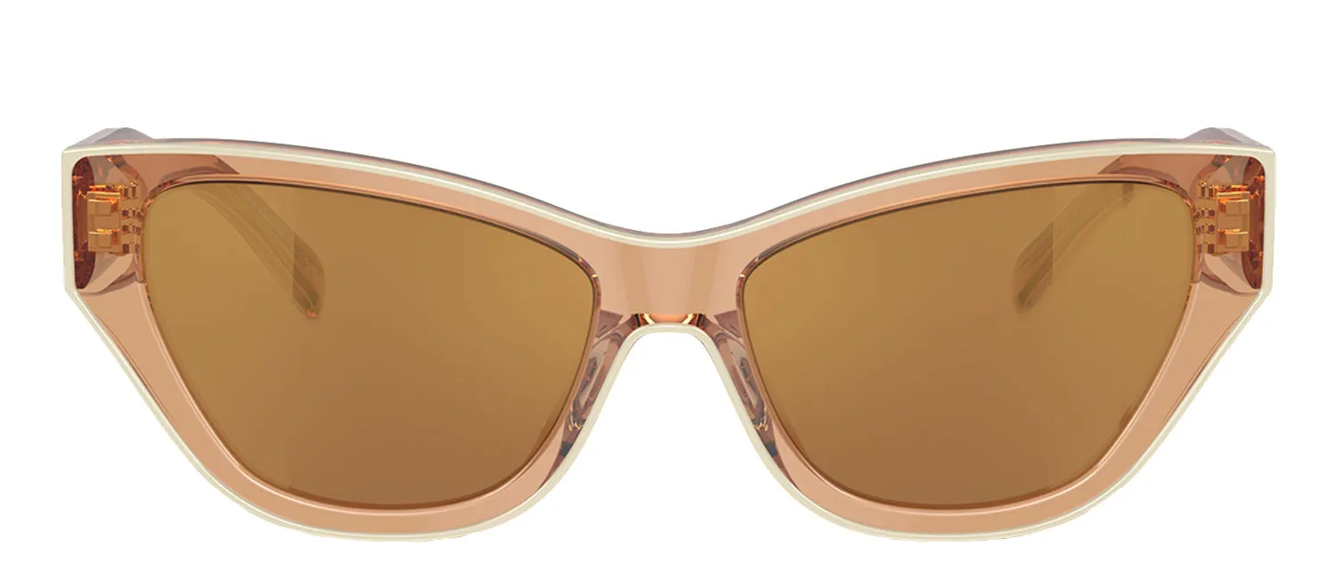 Tory Burch TY 7206U 20016H Cat Eye Plastic Brown Sunglasses with Brown Gold Mirror Lens sold by Gaffos