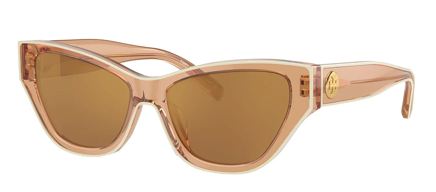 Tory Burch TY 7206U 20016H Cat Eye Plastic Brown Sunglasses with Brown Gold Mirror Lens sold by Gaffos product image thumbnail 2