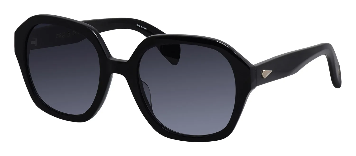 Rag & Bone RNB 1063/S 807 Square Plastic Black Sunglasses with Grey Gradient Lens sold by Gaffos product image thumbnail 2