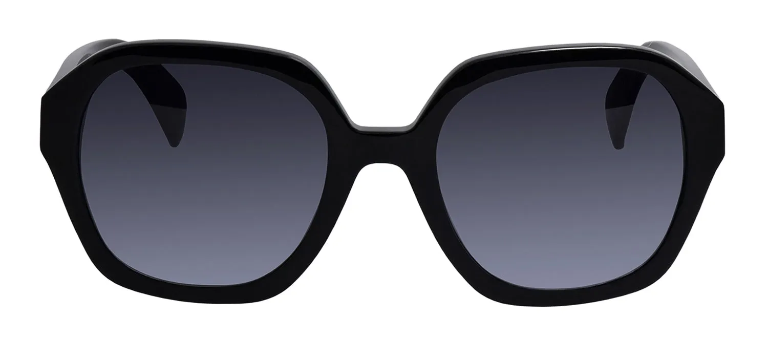 Rag & Bone RNB 1063/S 807 Square Plastic Black Sunglasses with Grey Gradient Lens sold by Gaffos