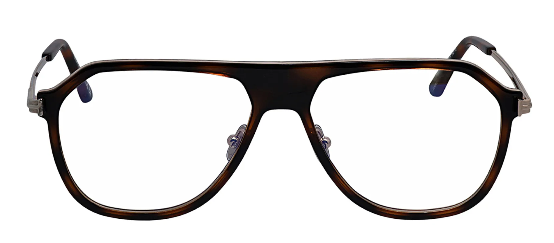 Tom Ford FT 5943-B 056 Navigator Acetate Light Brown Eyeglasses with Transparent Demo Lens sold by Gaffos