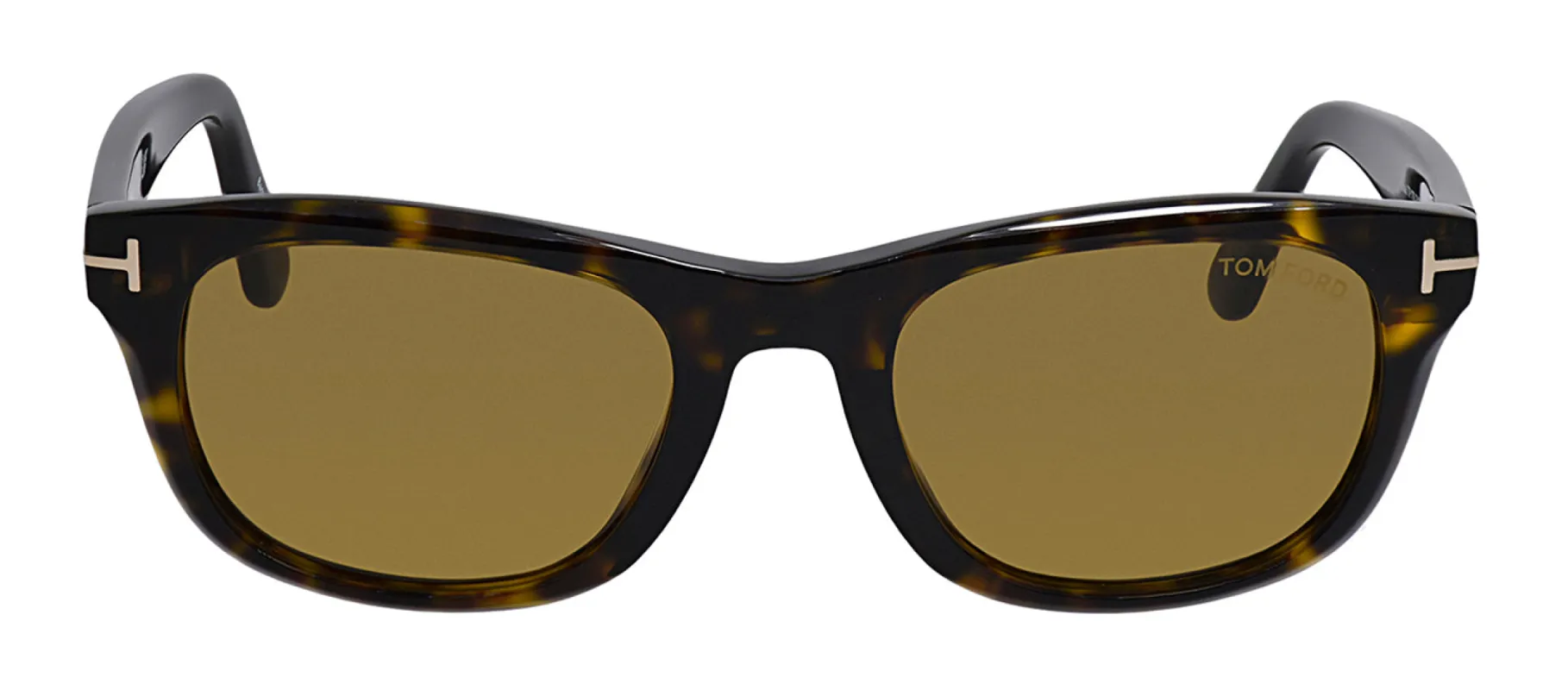 Tom Ford FT 1076 52E Rectangular Acetate Dark Havana Sunglasses with Brown Solid Color Lens sold by Gaffos