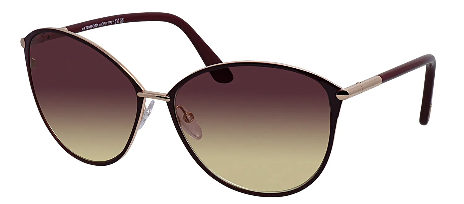 Tom Ford FT 0320 69T Cat Eye Metal Gold Sunglasses with Bordeaux Gradient Lens sold by Gaffos product image thumbnail 2
