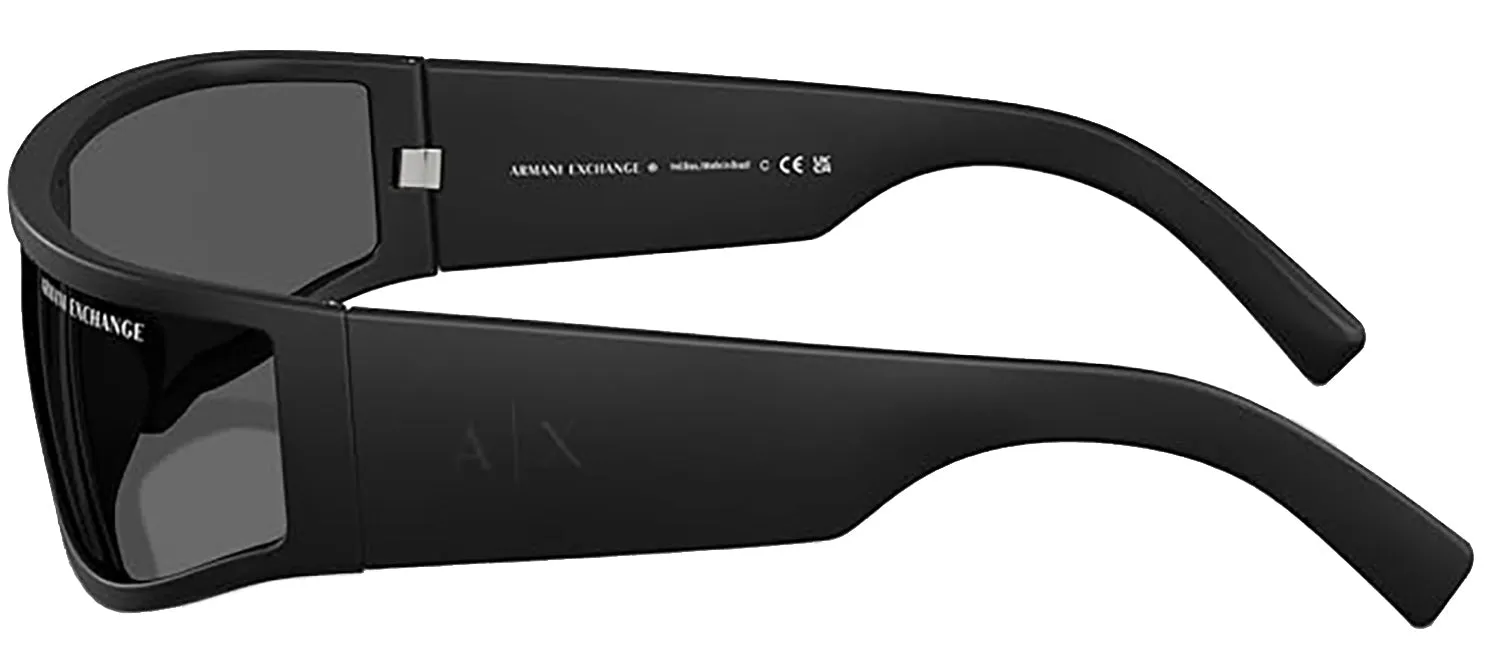 Armani Exchange AX 4153SU 805887 Wrap Plastic Black Sunglasses with Grey Lens sold by Gaffos product image thumbnail 3