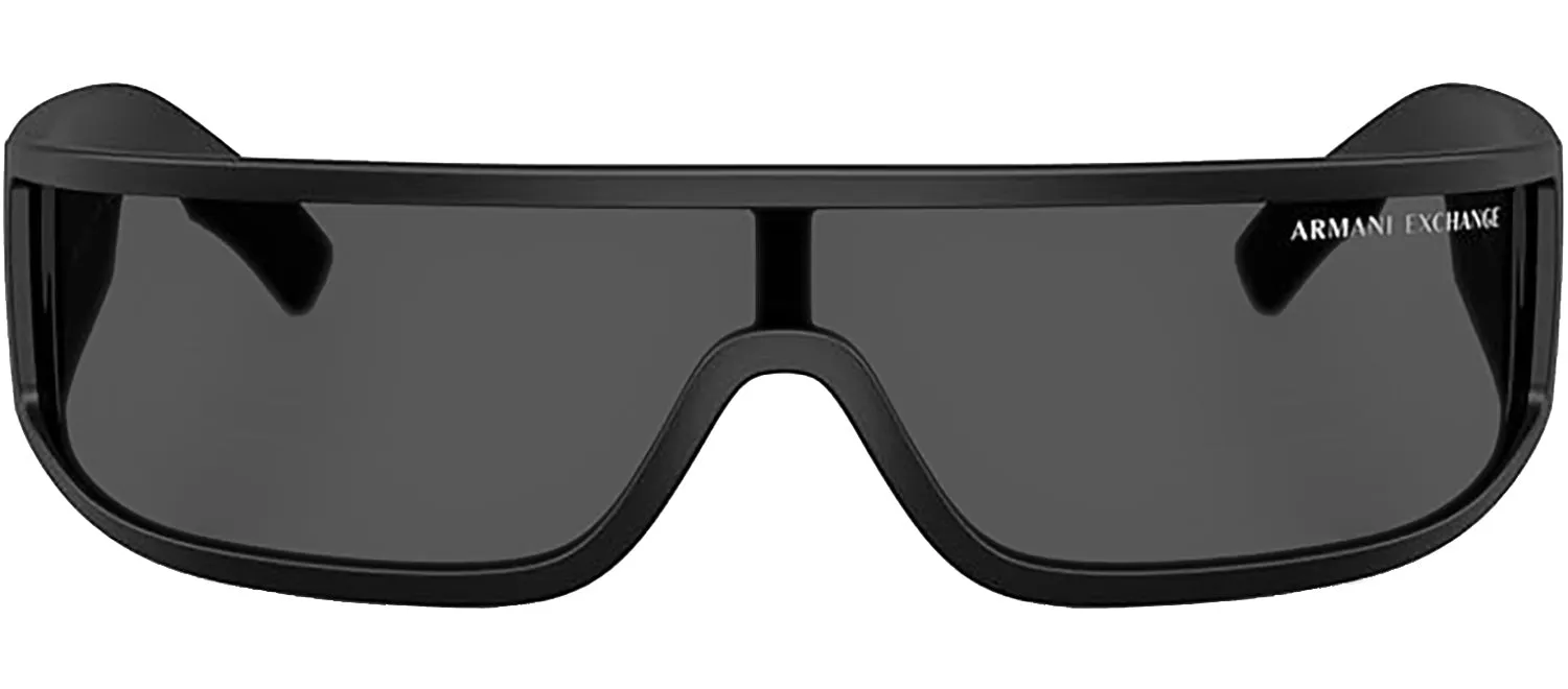 Armani Exchange AX 4153SU 805887 Wrap Plastic Black Sunglasses with Grey Lens sold by Gaffos