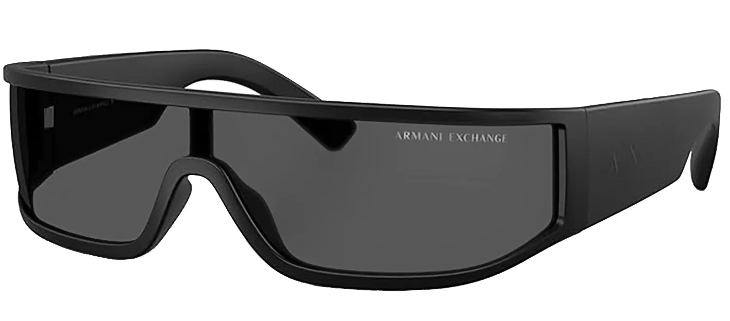 Armani Exchange AX 4153SU 805887 Wrap Plastic Black Sunglasses with Grey Lens sold by Gaffos product image thumbnail 2