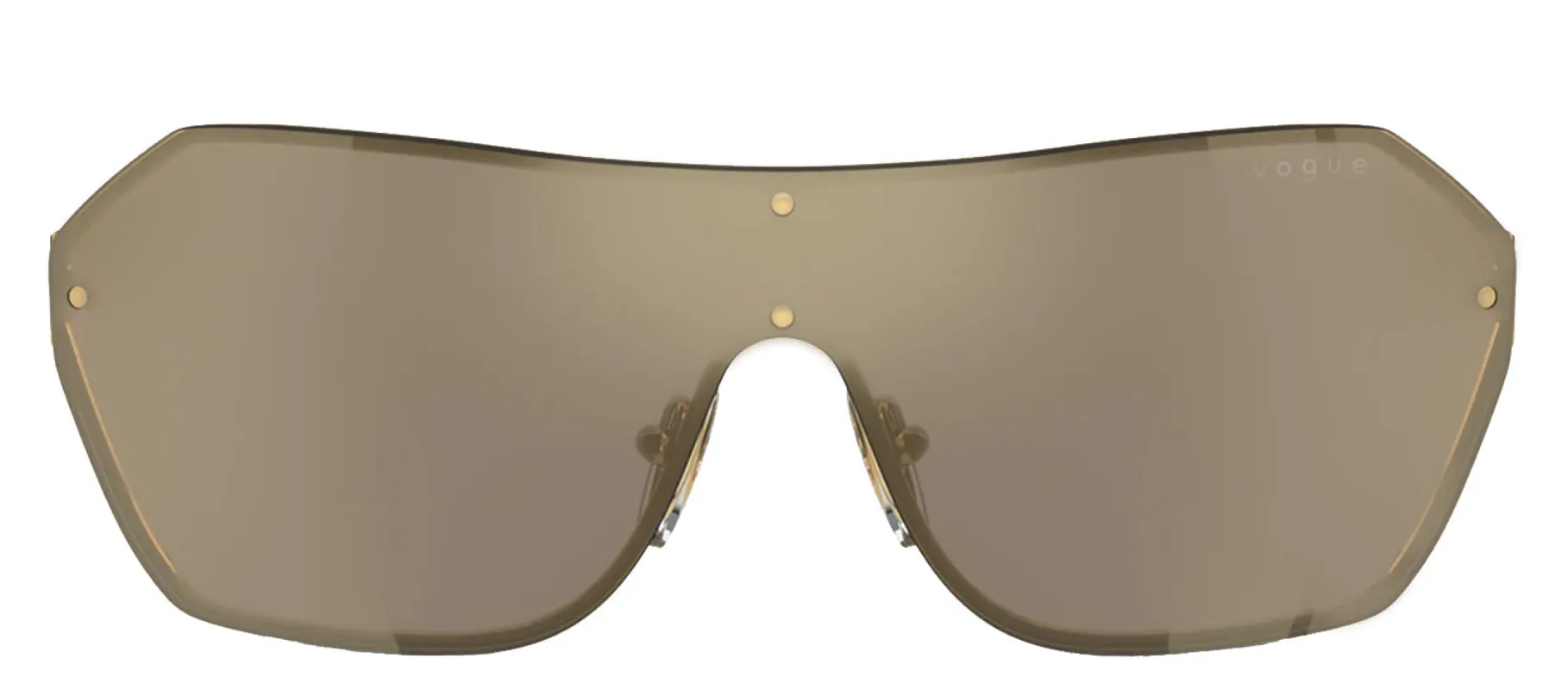 Vogue Eyewear VO 4302S 280/5A Shield Metal Gold Sunglasses with Brown Mirror Lens sold by Gaffos