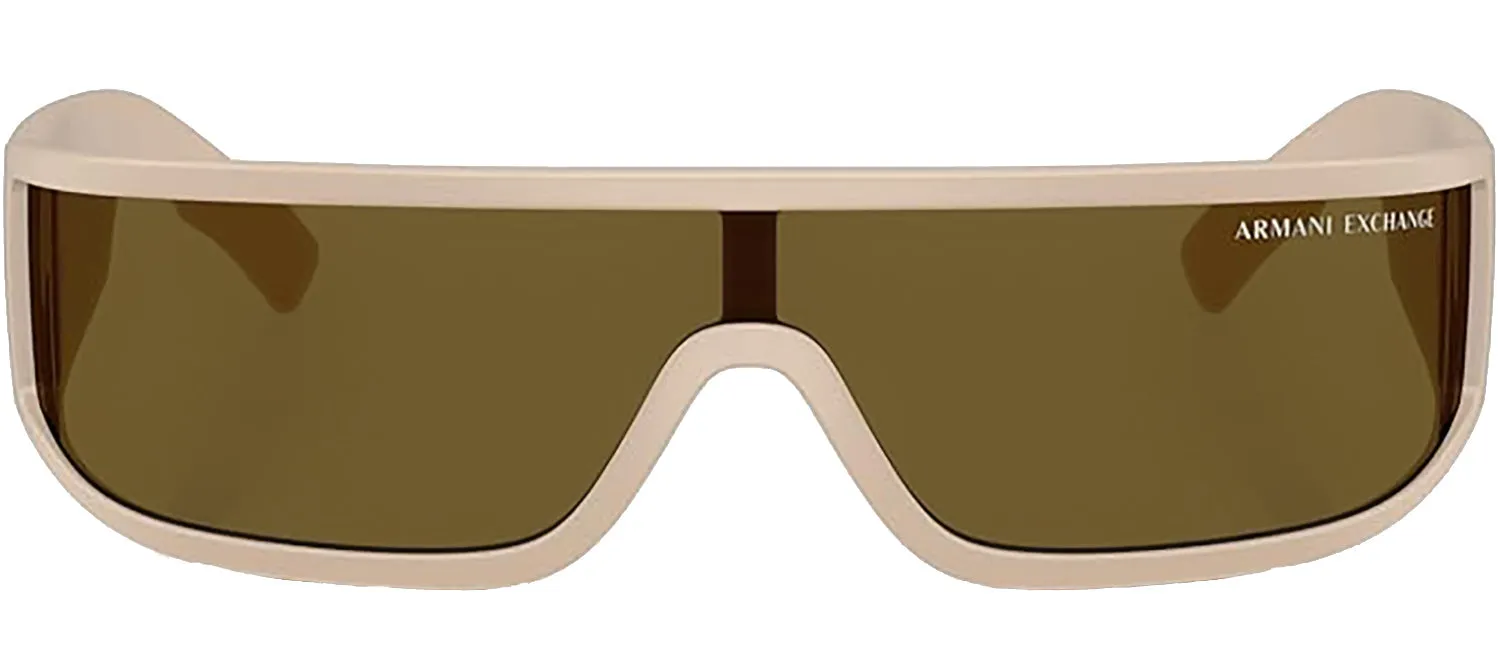 Armani Exchange AX 4153SU 836173 Wrap Plastic Beige Sunglasses with Brown Lens sold by Gaffos