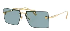 Versace VE 2245 100280 Rectangle Metal Gold Sunglasses with Blue Lens sold by Gaffos