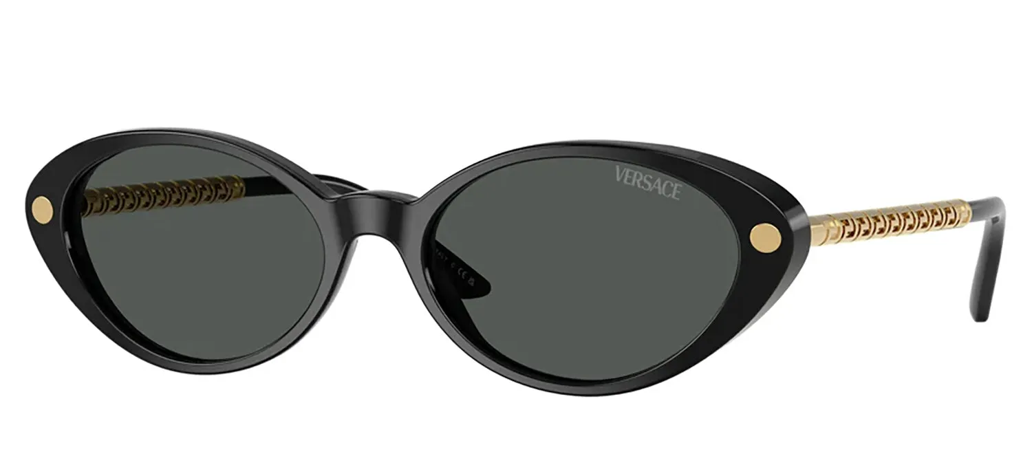 Versace VE 4469 GB1/87 Oval Plastic Black Sunglasses with Grey Lens sold by Gaffos product image thumbnail 2