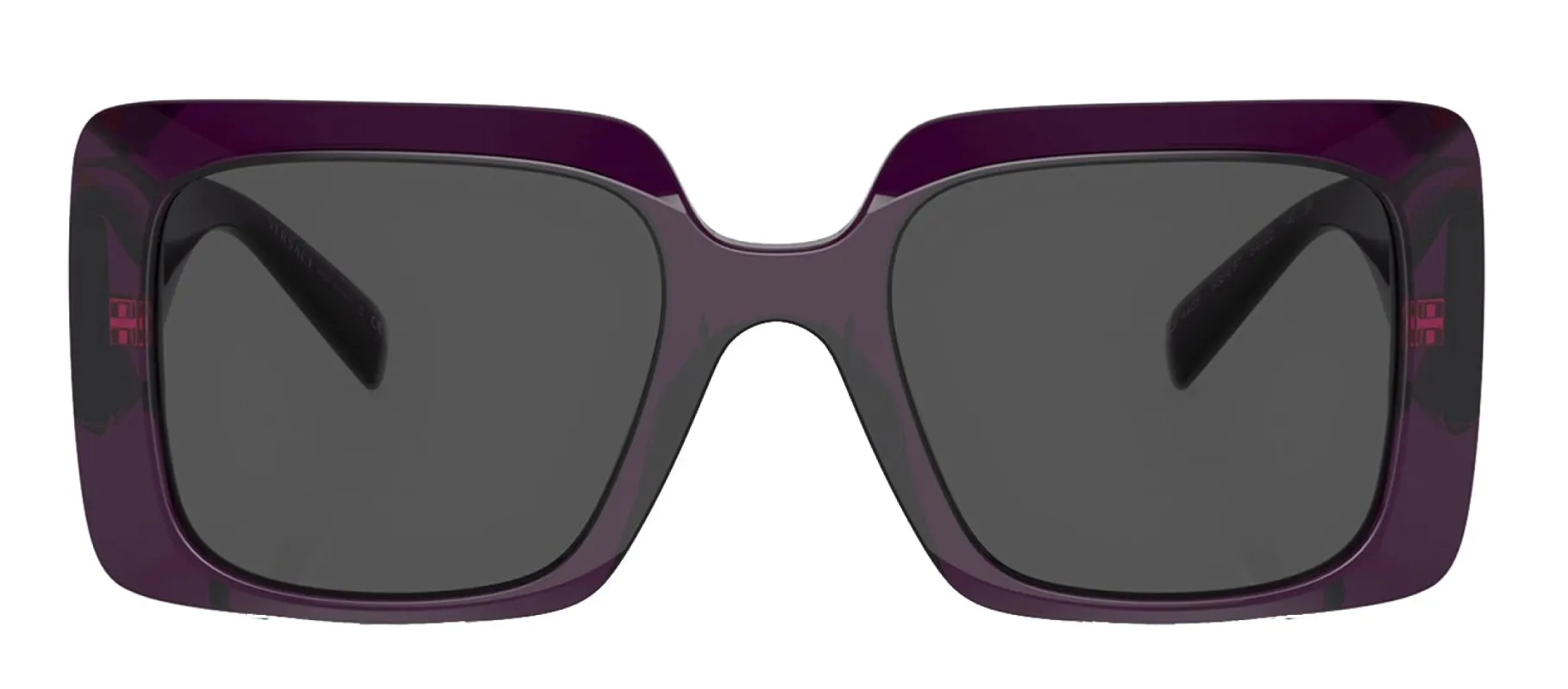 Versace VE 4405 538487 Rectangle Plastic Purple Sunglasses with Grey Lens sold by Gaffos